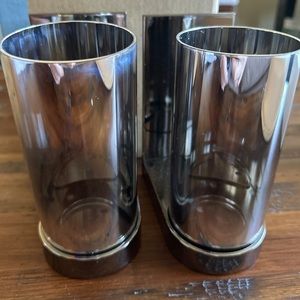 reflective partylite tealight sconce pair